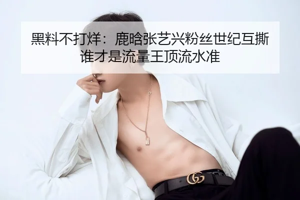黑料不打烊：鹿晗张艺兴粉丝世纪互撕 谁才是流量王顶流水准